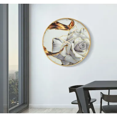 Zegarek GLASS ROSE 80X5 cm